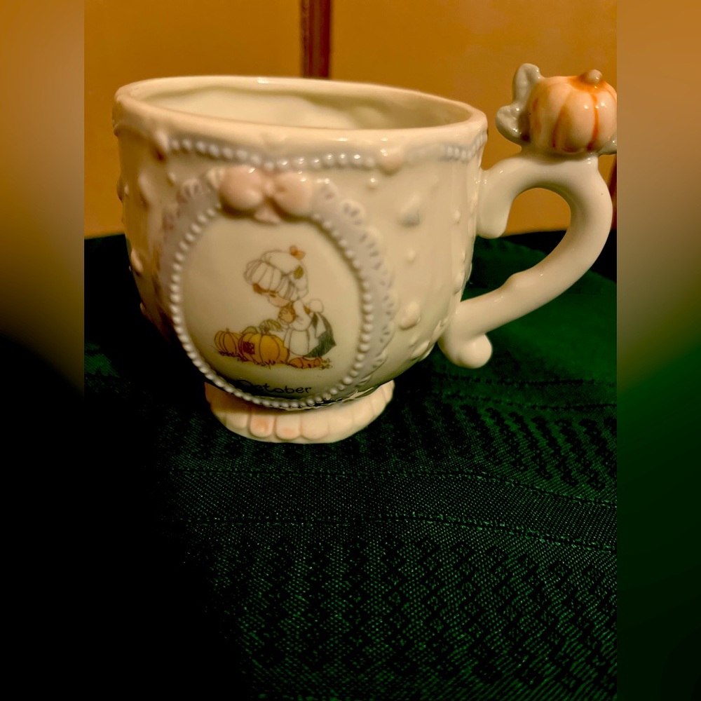 Precious moments October tea cup